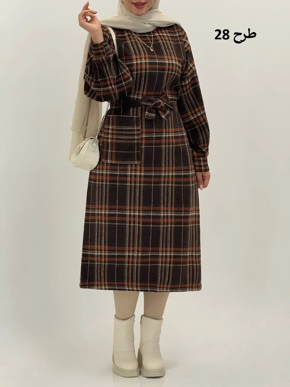 3593-کفتان چهارخونه پشمی